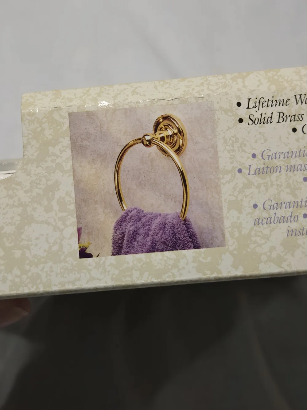 Baldwin Mystic Towel Ring Brass DIY Bathroom Remodel Upgrade Vintage New In Box